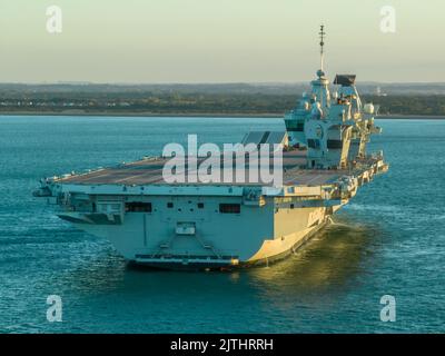 HMS Prince of Wales Aircraft Carrier (R09) ist der zweite Flugzeugträger der Queen Elizabeth-Klasse. Stockfoto