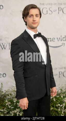 Leon Wadham nimmt am 30. August 2022 in London, England, an der Weltpremiere von „der Herr der Ringe: Die Ringe der Macht“ auf dem Leicester Square Teil. Foto von Gary Mitchell/Alamy Live News Stockfoto