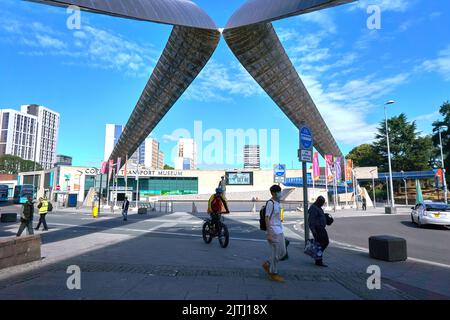 Moderne Street Art Installation in Coventry, Großbritannien Stockfoto