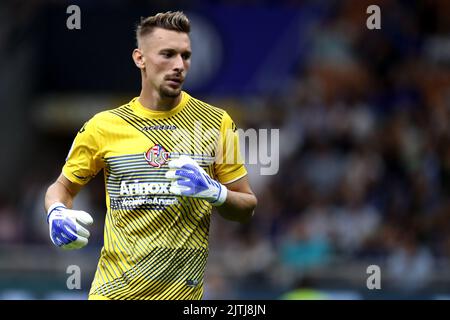 Mailand Italien . 30. August 2022, Ionut Radu von uns Cremonese schaut während der Serie A Match zwischen FC Internazionale und uns Cremonese im Stadio Giuseppe Meazza am 30. August 2022 in Mailand Italien . Stockfoto