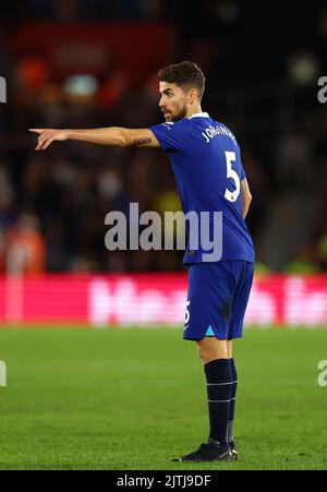 Southampton, England, 30.. August 2022. Jorgingina von Chelsea während des Spiels der Premier League im St. Mary's Stadium, Southampton. Bildnachweis sollte lauten: David Klein / Sportimage Stockfoto