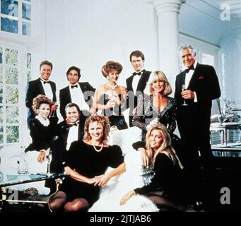 Dynasty, aka der Denver Clan, Fernsehserie, USA 1981 - 1989, Darsteller: John James, -?-, Kathleen Beller, Gordon Thomson, Linda Evans, John Forsythe, vorn: Emma Samms, Heather Locklear Stockfoto