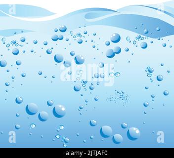 Eine Vektordarstellung von Wasserblasen Stock Vektor