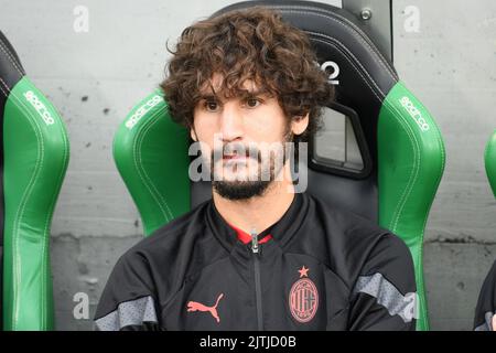 Reggio Emilia, Italien. 30. August 2022. Adli-Porträt während US Sassuolo gegen AC Mailand, italienische Fußballserie Ein Spiel in Reggio Emilia, Italien, August 30 2022 Quelle: Independent Photo Agency/Alamy Live News Stockfoto