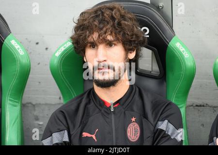 Reggio Emilia, Italien. 30. August 2022. Adli-Porträt während US Sassuolo gegen AC Mailand, italienische Fußballserie Ein Spiel in Reggio Emilia, Italien, August 30 2022 Quelle: Independent Photo Agency/Alamy Live News Stockfoto