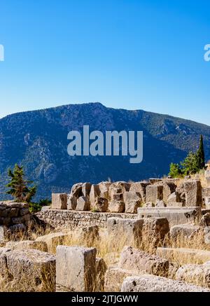 Archäologische Stätte Von Delphi, Delphi, Phocis, Griechenland Stockfoto