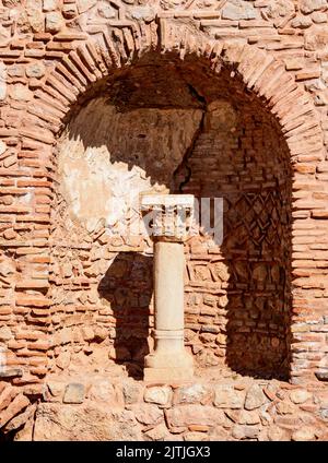 Die römische Agora, Detailansicht, Delphi, Phocis, Griechenland Stockfoto