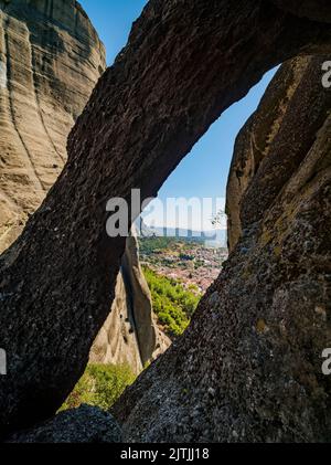 Landschaft von Meteora, Thessalien, Griechenland Stockfoto