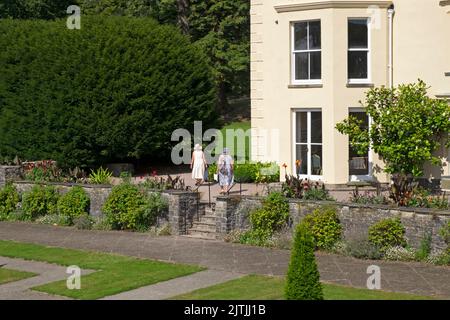 Aberglasney Gardens im Sommer August 2022 Llangathen Carmarthenshire Wales Großbritannien KATHY DEWITT Stockfoto