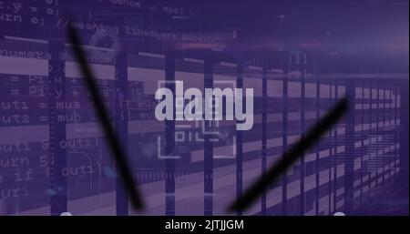 Bild der Datenverarbeitung über qr-Code Stockfoto