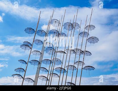 Die Schirme von George Zongolopoulos, Thessaloniki, Zentralmakedonien, Griechenland Stockfoto