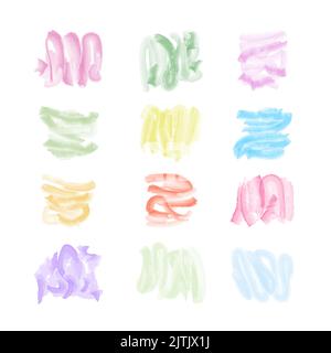 Boho Stil abstrakte Formen, einfache handgezeichnete Kunstobjekte Vektor-Illustration in trendigen Pastellfarben, minimalistische Sammlung perfekt für die Herstellung von Karten, Banner, moderne Poster, Textil, papierkunst Stock Vektor