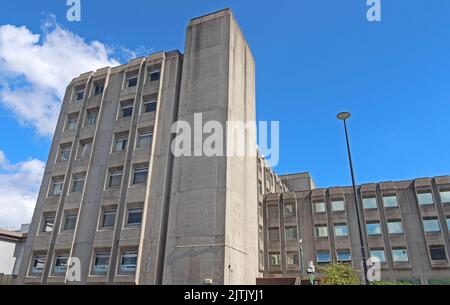 New Town House Warrington, das wegen der Umgestaltung des Cockhedge-Gebiets, der Buttermarket Street, Warrington, GROSSBRITANNIEN, WA1 Stockfoto