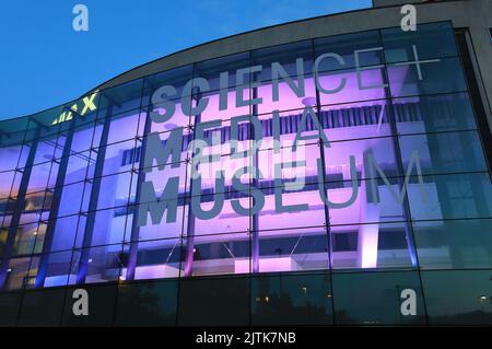 Das renommierte National Science and Media Museum mit hochkarätigen Ausstellungen und interaktiven Galerien in der Stadt Bradford, West Yorkshire, Großbritannien Stockfoto