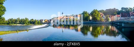 Blick auf Landsberg am Lech, Bayern, Deutschland Stockfoto