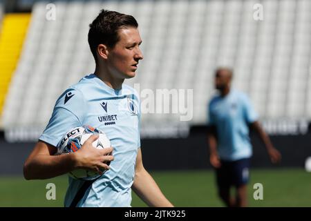 Brügge, Belgien, 31. August 2022. Hans Vanaken des Clubs, aufgenommen am Familientag des belgischen Fußballteams Club Brugge KV, im Jan Breydel Stadion, in Brügge, Mittwoch, 31. August 2022. BELGA FOTO KURT DESPLENTER Stockfoto