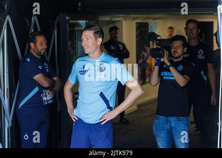 Brügge, Belgien, 31. August 2022. Hans Vanaken des Clubs, aufgenommen am Familientag des belgischen Fußballteams Club Brugge KV, im Jan Breydel Stadion, in Brügge, Mittwoch, 31. August 2022. BELGA FOTO KURT DESPLENTER Stockfoto