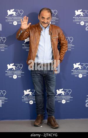 Lido Di Venezia, Italien. 31. August 2022. Salvatore Striano nimmt am 31. August 2022 in Venedig, Italien, an der Fotoschau für „Prinzessin“ beim Internationalen Filmfestival von Venedig 79. Teil. © Foto: Cinzia Camela. Kredit: Unabhängige Fotoagentur/Alamy Live Nachrichten Stockfoto