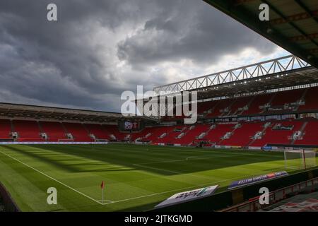 Allgemeiner Blick auf das Ashton Gate Stadium, Heimstadion von Bristol City Stockfoto