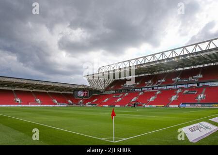 Bristol, Großbritannien. 31. August 2022. Allgemeine Ansicht des Ashton Gate Stadions, Heimstadion der Bristol City in Bristol, Großbritannien am 8/31/2022. (Foto von Gareth Evans/News Images/Sipa USA) Quelle: SIPA USA/Alamy Live News Stockfoto