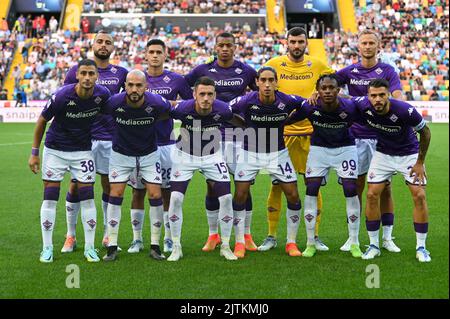 Udine, Italien. 31. August 2022. ACF Fiorentina Lineup während Udinese Calcio gegen ACF Fiorentina, italienische Fußballserie Ein Spiel in Udine, Italien, August 31 2022 Kredit: Unabhängige Fotoagentur/Alamy Live Nachrichten Stockfoto