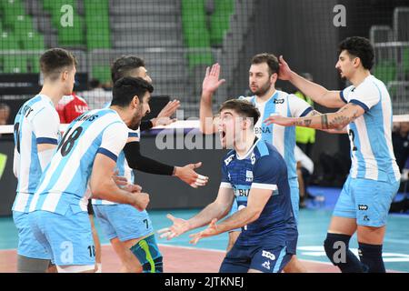 Santiago Danani, Martin Ramos (Argentinien). Volleyball-Weltmeisterschaft 2022. Stockfoto