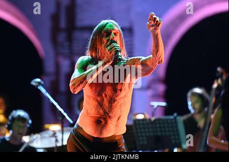 Mantova, Italien. 30. August 2022. Iggy Pop beim Auftritt im Palazzo Te während DES IGGY POP, Musikkonzert in Mantova, Italien, August 30 2022 Credit: Independent Photo Agency/Alamy Live News Stockfoto