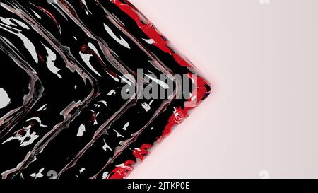 3D Rendern. Flüssige abstrakte bunte Marmorhintergründe, luxuriöses Musterdesign. Wunderschöne Glas- und Wirbelmuster mit Kopierraum. Stockfoto