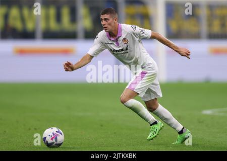 Mailand, Italien, 30.. August 2022. Luca Zanimacchia von US Cremonese während der Serie A Spiel bei Giuseppe Meazza, Mailand. Bildnachweis sollte lauten: Jonathan Moscrop / Sportimage Stockfoto