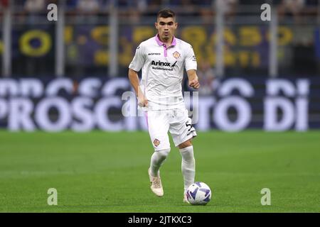 Mailand, Italien, 30.. August 2022. Johan Vasquez von US Cremonese während der Serie A Spiel bei Giuseppe Meazza, Mailand. Bildnachweis sollte lauten: Jonathan Moscrop / Sportimage Stockfoto