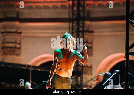 Mantova, Italien. 30. August 2022. Iggy Pop beim Auftritt im Palazzo Te während DES IGGY POP, Musikkonzert in Mantova, Italien, August 30 2022 Credit: Independent Photo Agency/Alamy Live News Stockfoto