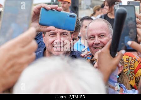 31 Agosto 2022 San Benedetto del Tronto (AP) - Banchina di riva nord malfizia, Italien. l'Intervento di Conte | Quelle: Andrea Vagnoni Stockfoto