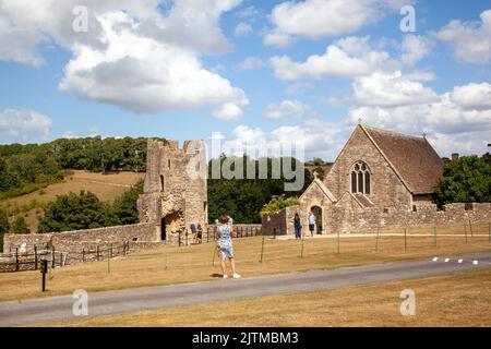 Farleigh Hungerford Castle, auch Farleigh Castle oder Farley Castle genannt, ist eine mittelalterliche Burg in Farleigh Hungerford, Somerset, England Stockfoto