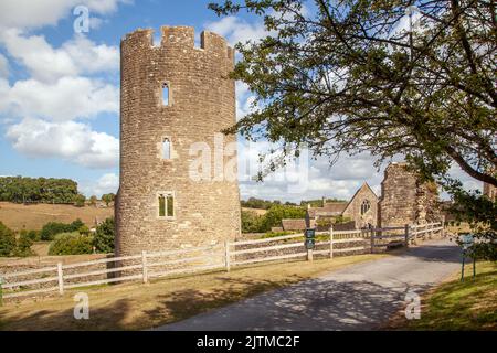 Farleigh Hungerford Castle, auch Farleigh Castle oder Farley Castle genannt, ist eine mittelalterliche Burg in Farleigh Hungerford, Somerset, England Stockfoto