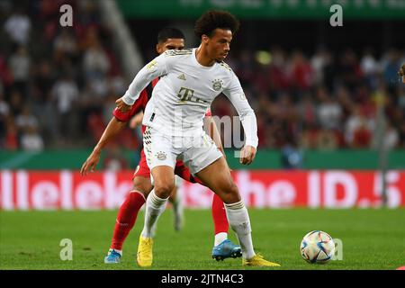 KÖLN, DEUTSCHLAND - AUGUST 28 2022: Leroy Sane. Das Fußballspiel von DFB-Pokal Viktoria Koeln gegen den FC Bayern München Stockfoto