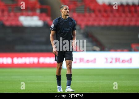 Jon Russell #5 von Huddersfield Town während des Spiels Stockfoto