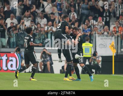 Turin, Italien. 31. Aug, 2022. Während der italienischen Serie A, Fußballspiel zwischen Juventus FC und Spezia Calcio am 31. August 2022 im Allianz Stadium, Turin, Italien. Foto Nderim Kaceli Kredit: Unabhängige Fotoagentur/Alamy Live Nachrichten Stockfoto