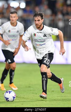 Foto Tano Pecoraro/LaPresse27 Agosto 2022 - La Spezia, Italia Sport, CalcioSpezia vs Sassuolo - Campionato italiano di calcio Serie A Tim 2022/2023 - Stadio Alberto PiccoNella foto: BastoniPhoto Tano Pecoraro/LaPresse 27. August 2022 - La Spezia, Italien Sport, Fußball Spezia vs Sassuolo - Italienische Serie A Fußball-Meisterschaft 2022/2023 - Alberto Picco StadiumAuf dem Foto: Bastoni Stockfoto