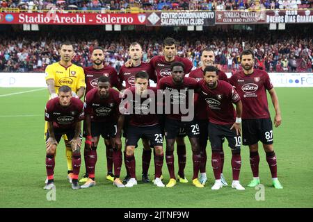 Foto Alessandro Garofalo/LaPresse 28 agosto 2022 Salerno, Italia Sport calcio Salernitana vs Sampdoria - Campionato di calcio Serie A Tim 2022/2023 - Stadio Arechi. Nella foto: formazione Salernitana 28. August 2022 Salerno, Italien Sportfußball Salernitana vs Samdoria - Italienische Fußball-Liga A 2022/2023 - Arechi-Stadion. Im Bild: Salernitana Team Stockfoto