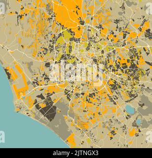 Stadtplan von Rom, Italien Stock Vektor
