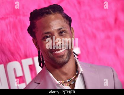 Antjuan Tobias kommt am 10. Mai 2022 im Pacific Design Center in West Hollywood, CA, zum Original ‘Angelyne’ von Pfau. © OConnor/AFF-USA.com Stockfoto