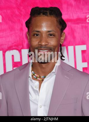 Antjuan Tobias kommt am 10. Mai 2022 im Pacific Design Center in West Hollywood, CA, zum Original ‘Angelyne’ von Pfau. © OConnor/AFF-USA.com Stockfoto