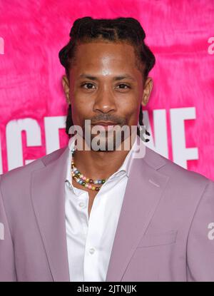 Antjuan Tobias kommt am 10. Mai 2022 im Pacific Design Center in West Hollywood, CA, zum Original ‘Angelyne’ von Pfau. © OConnor/AFF-USA.com Stockfoto
