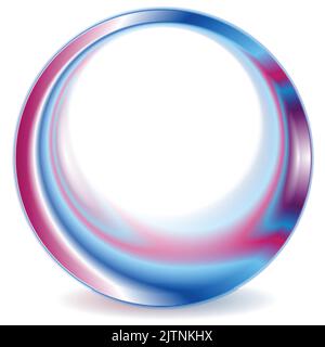 Hintergrund des abstrakten, glatten Kreises mit blauem und violettem Logo. Vektordesign Stock Vektor