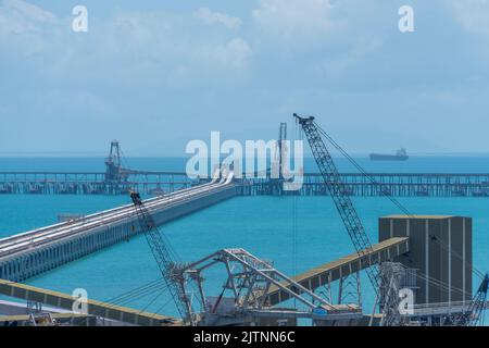 Zwei Kohlebergwerke im Hafen, Hay Point Coal Terminal (HPCT) und Dalrymple Bay Coal Terminal (DBCT), werden in Central Queensland betrieben Stockfoto