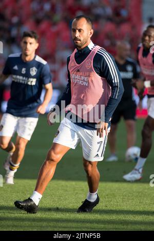 Toronto, Ontario, Kanada. 31. August 2022. Victor Vazquez (7) in Aktion während des MLS-Spiels zwischen dem FC Toronto und LA Galaxy auf dem BMO-Feld in Toronto. Das Spiel endete 2-2 (Bild: © Angel Marchini/ZUMA Press Wire) Stockfoto