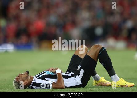 Liverpool, England, 31.. August 2022. Joelinton von Newcastle United während des Spiels der Premier League in Anfield, Liverpool. Bildnachweis sollte lauten: Darren Staples / Sportimage Stockfoto