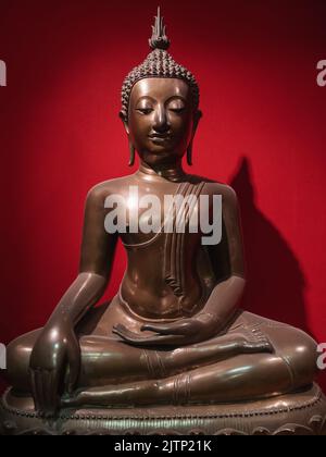 Buddha-Statue aus dem 15.. Jahrhundert. Siddhartha Gautama. Stockfoto