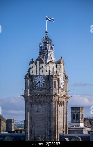 Skyline von edinburgh mit Blick auf Arthur's Seat Stockfoto