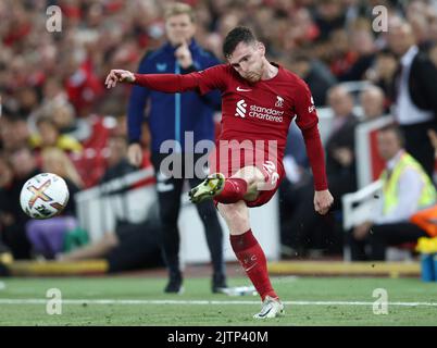 Liverpool, England, 31.. August 2022. Andrew Robertson von Liverpool während des Spiels der Premier League in Anfield, Liverpool. Bildnachweis sollte lauten: Darren Staples / Sportimage Stockfoto